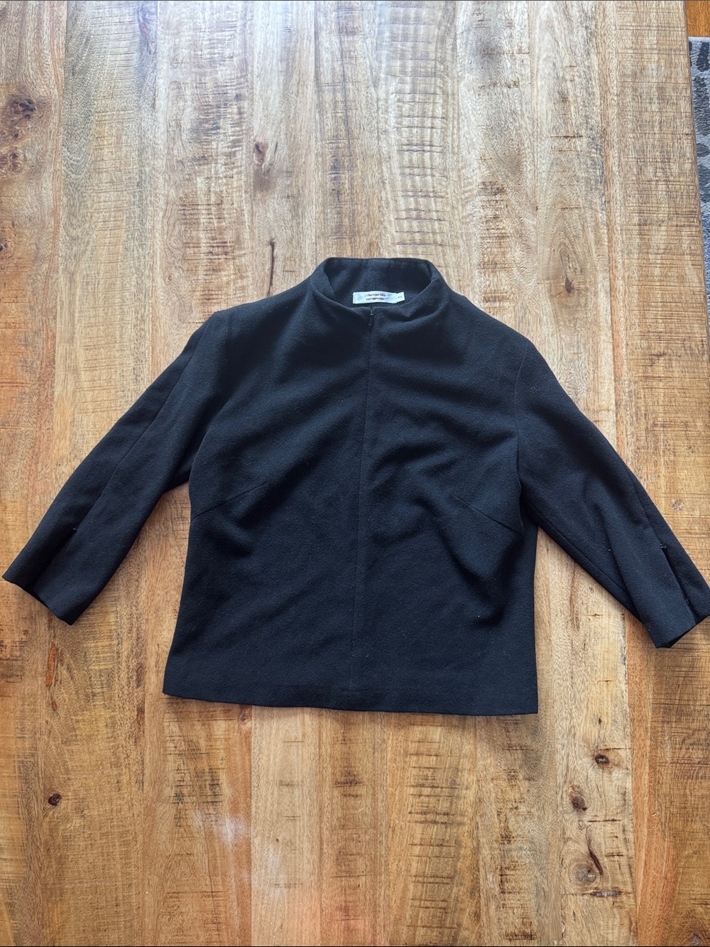 Comptoir Des Cotonniers Structured Jacket Sweater with Stand Collar and zipper